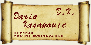 Dario Kasapović vizit kartica